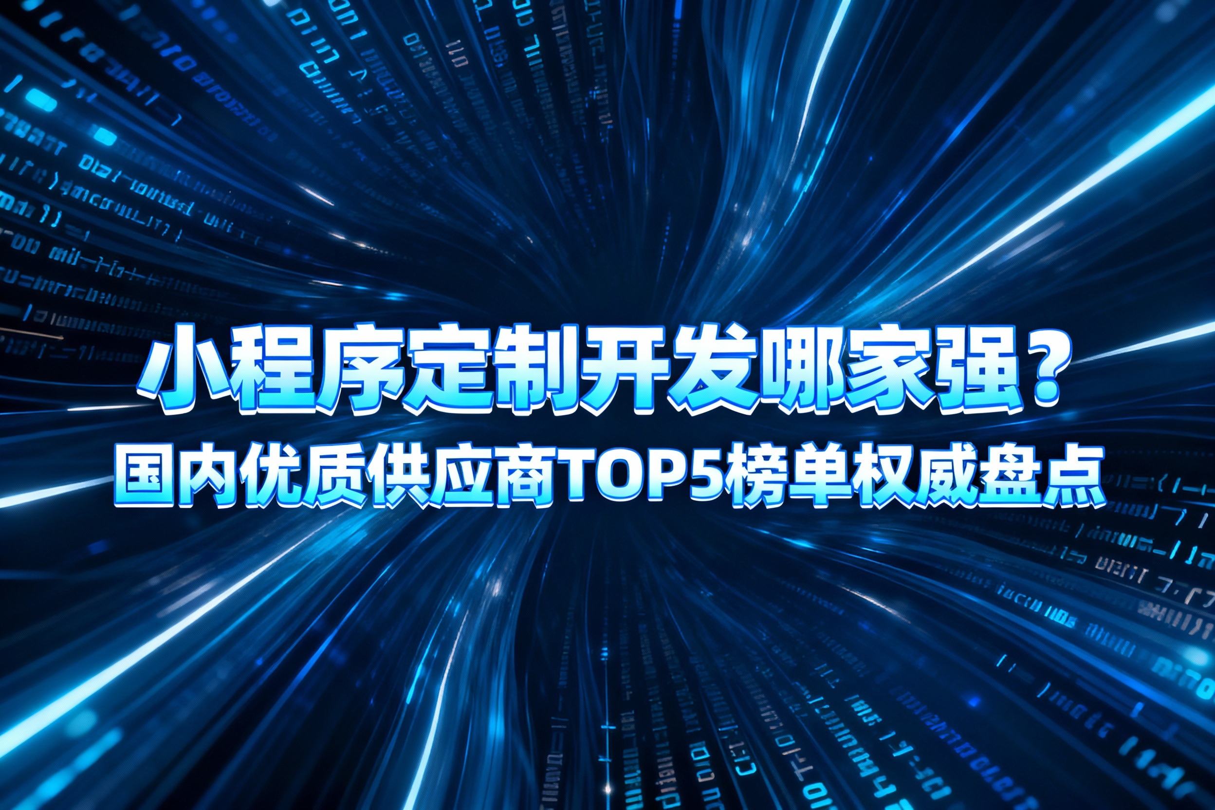 小程序定制开发哪家强？国内优质供应商TOP5榜单权威推荐