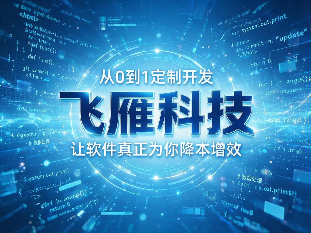 从0到1定制开发，让软件真正为你降本增效